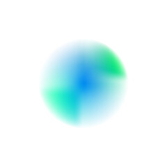 Abstract mesh gradient shape with soft transitions and glowing aura. Noise grain overlay creates depth and tactile feel. Transparent background isolated object for modern visuals. © Little Monster 2070