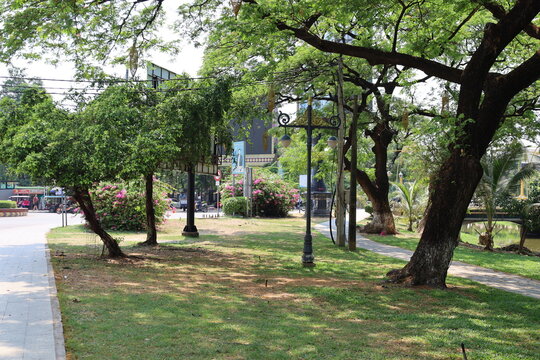 Siem reap city in Cambodia downtown daytime