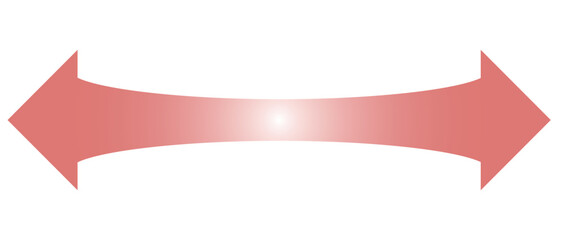 左右への広がりを表す赤いグラデーションの矢印