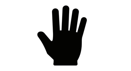 Obraz premium Black Hand Silhouette Graphic.