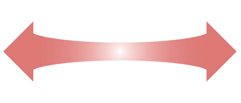 左右への広がりを表す赤いグラデーションの矢印