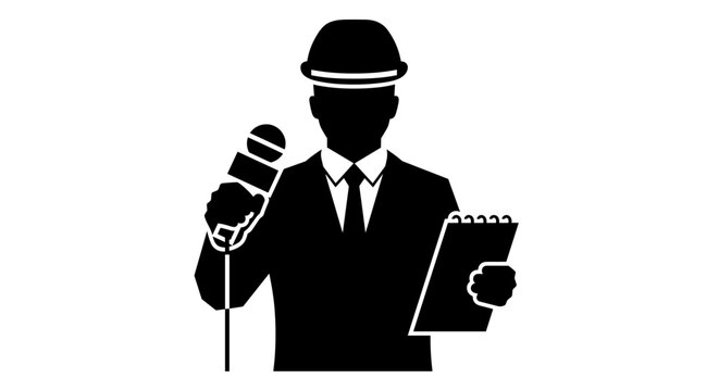 Man in suit with microphone.