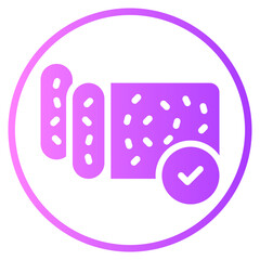 Fototapeta premium check gradient icon