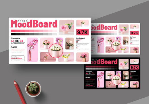 Modern Mood Board Template Layout