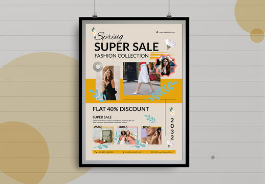Spring Fashion Super Sale Flyer Template