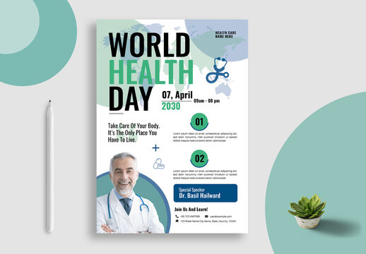 World Health Day Flyer Template