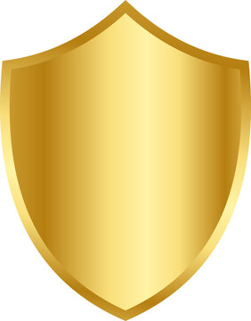 Golden Shield Pointed Top Graphic