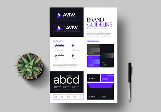 Brand Guideline Kit with Logo, Typography and Color System