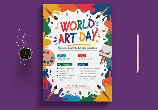 World Art Day Flyer