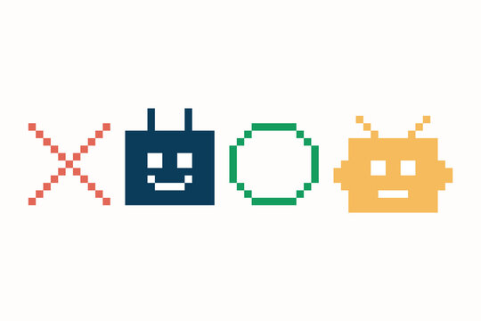 Robot or robotic ai humanoid bot business enginner automation with cartoon,toy,artificial intelligence,pixel,8 bit,cute,pastel,colorful.