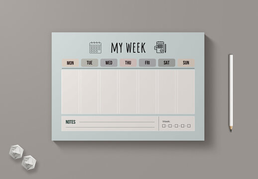 Weekly Planner Template Design