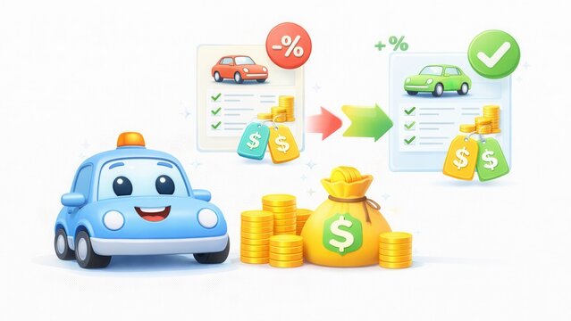 Exploring auto insurance quotes for affordable car coverage online comparison financial savings animated visuals