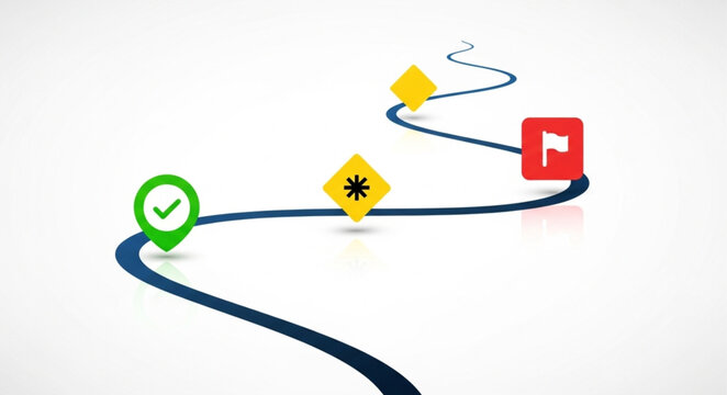 Roadmap to Success - Visualizing the Path to Achieving Goals.