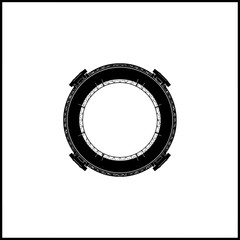 Fototapeta premium Detailed Black and White Illustration of a Circular Hatch.