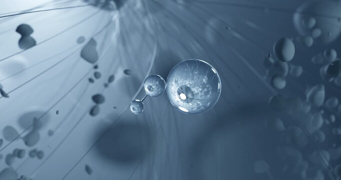 Sodium hydroxide rotating molecular structure, 3d ball-and-stick model, looped video caustic soda
