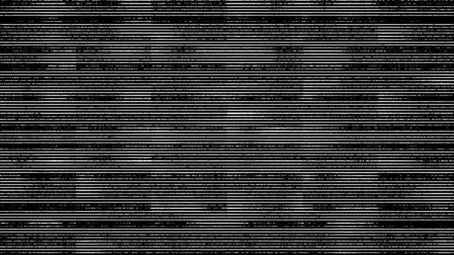 Vintage Screen Interference and Signal Noise Loop with VHS Texture and Retro Glitch Effects