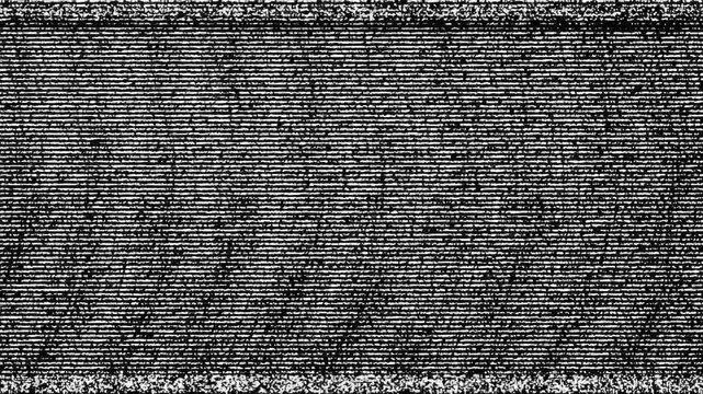 Retro TV Static and Analog Signal Interference Overlay with Glitch Art and Noise Wide Loop