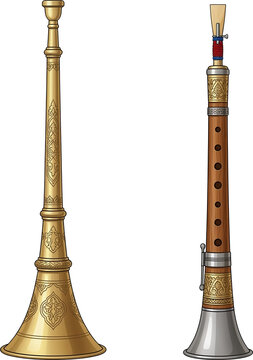 Karnay and Surnay Instrument Pair