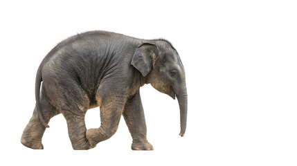 Fototapeta premium Elephant Walking Side Profile Large Mammal