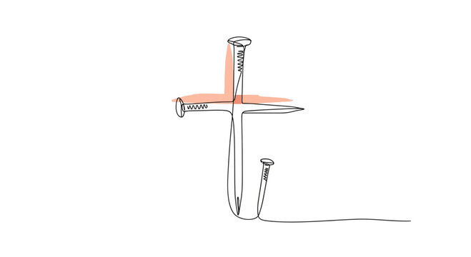 Nails and screws metal hardware.