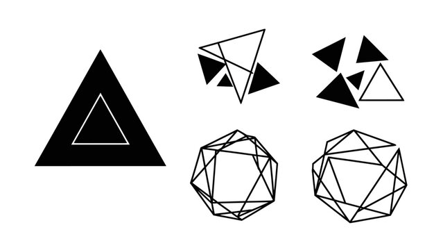 Geometric Abstract Shapes: Triangles and Polyhedra
