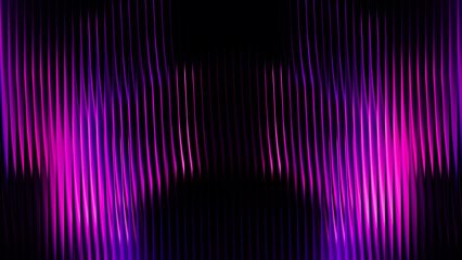 Vibrant purple and pink digital light trails on black background © Faurdaus