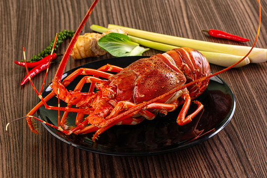 Delicous expensive Steamed omar lobster