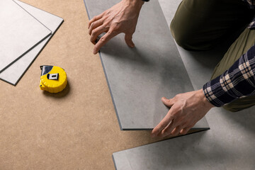 stone texture vinyl tile flooring installation