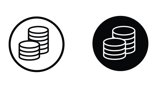 stack of coins vector illustration, flat design