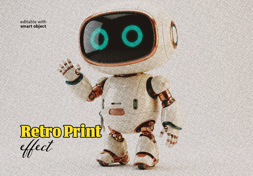Retro Print Photo Effect
