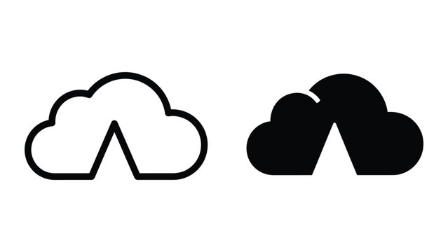 cloud icons vector illustration, flat design