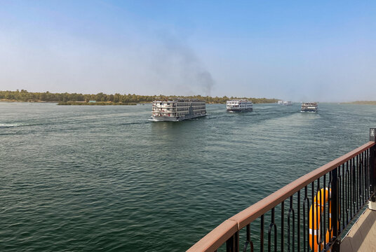 Boats on the Nile Egypt