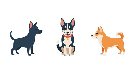 Obraz premium Dog breeds illustration, vector style graphic for pet lovers and animal themes