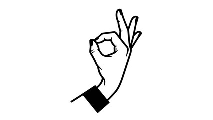 Obraz premium Hand gesture ok sign, fingers forming circle, positive affirmation, success, approval