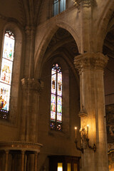 Obraz premium Beautiful church architecture on Lake Como Lombardy Italy. Religious landmarks and Alpine landscape.
