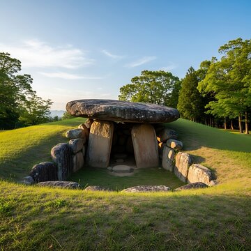 Ancient Stone Tomb Mound.