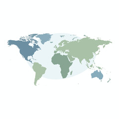 Obraz premium World Map Silhouette Over Pale Globe