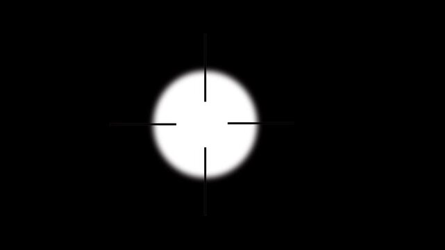 Targeting Reticle Crosshair Concept on Black Background