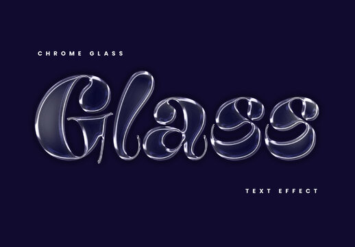 Chrome Glass Text Effect