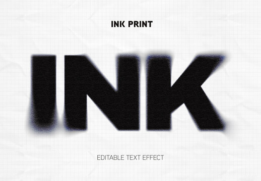 Ink Print Text Effect