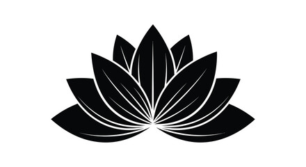 A striking black and white illustration depicts a stylized lotus flower in full bloom © ArtBySalea07