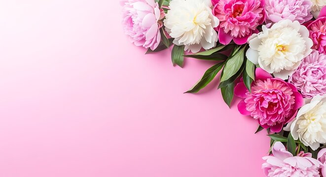 Beautiful pink and white flowers for mother's day gift ideas and celebrations