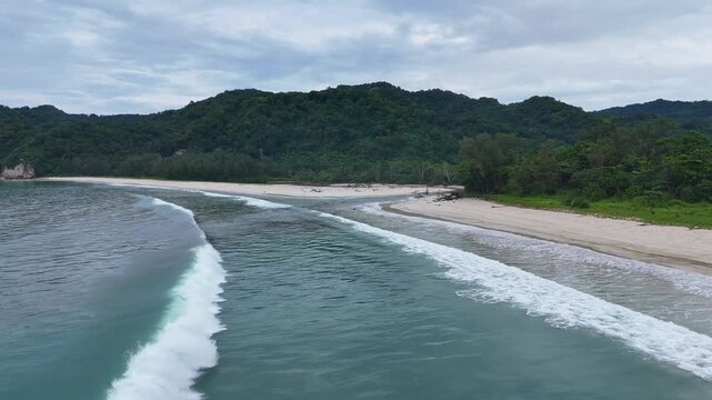 sea and tropical rainforest at Patna Tarimbang, Sumba Island, Indonesia 