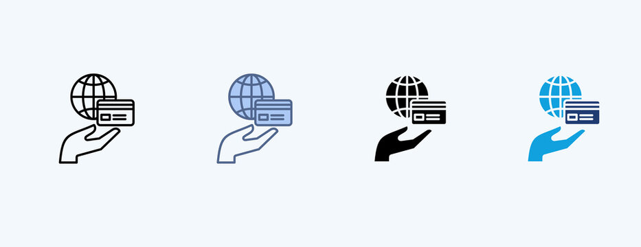 Payment Gateway Multiple Icon Illustration Vector