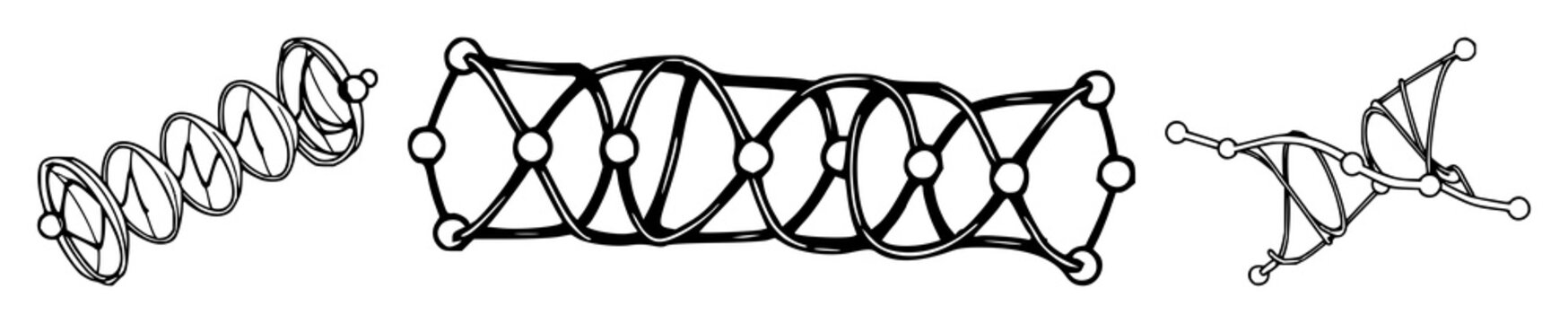 Carbon nanotube set with fine line art geometric structure featuring nanotechnology, science, clean lines with white background and simplicity