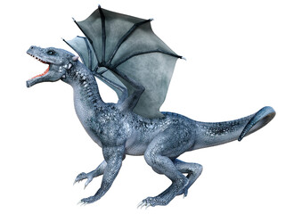 Fototapeta premium 3D Rendering Fairy Tale Dragon on White