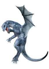 Fototapeta premium 3D Rendering Fairy Tale Dragon on White
