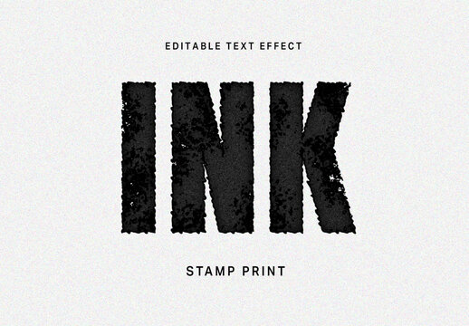 Stamp Print Text Effect