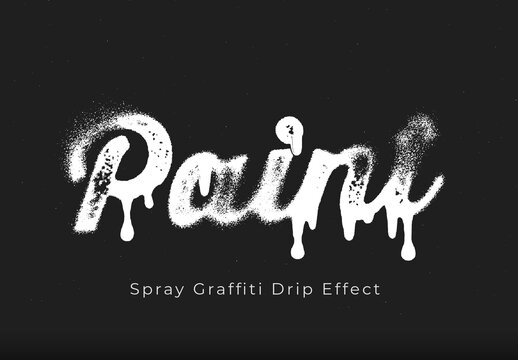 Spray Graffiti Drip Script Text Effect