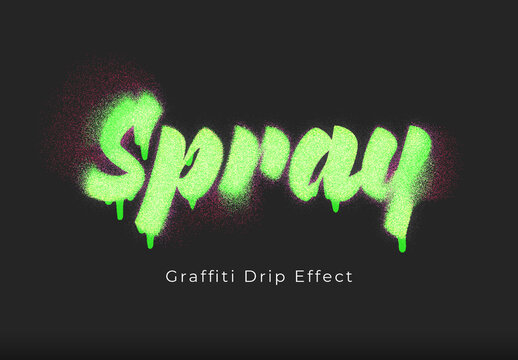 Spray Graffiti Drip Text Effect